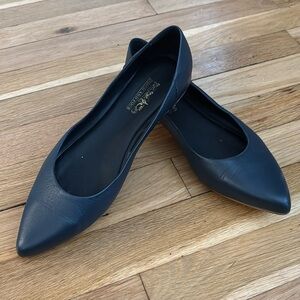 Pointed Toe Ballet Flats Navy
